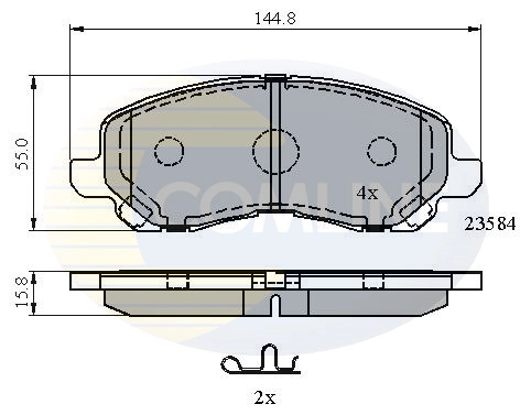 COMLINE fékbetétkészlet, tárcsafék - CBP31256 - TothCarparts