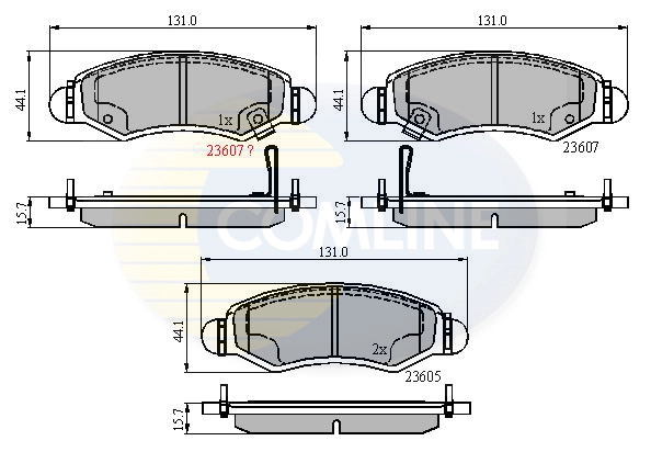 COMLINE fékbetétkészlet, tárcsafék - CBP31297 - TothCarparts