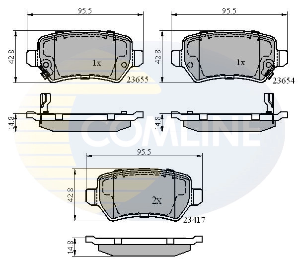 COMLINE fékbetétkészlet, tárcsafék - CBP31551 - TothCarparts