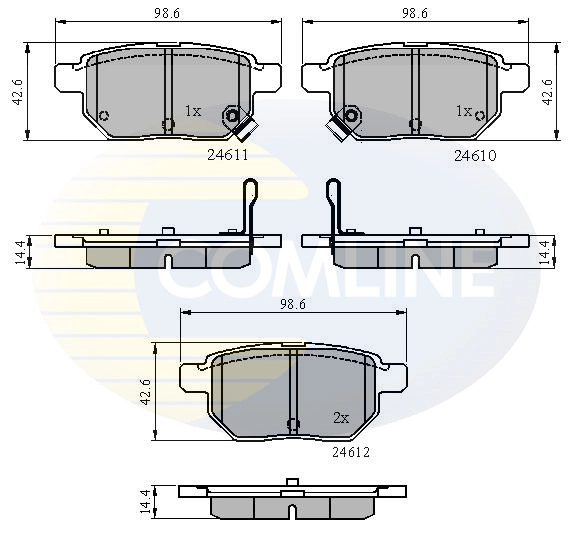 COMLINE fékbetétkészlet, tárcsafék - CBP31579 - TothCarparts