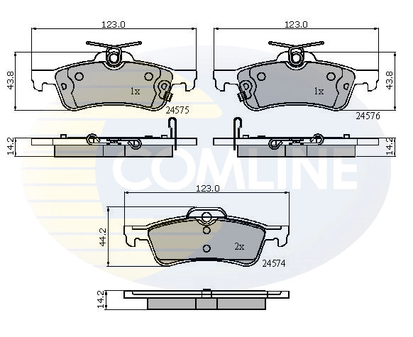 COMLINE fékbetétkészlet, tárcsafék - CBP31657 - TothCarparts