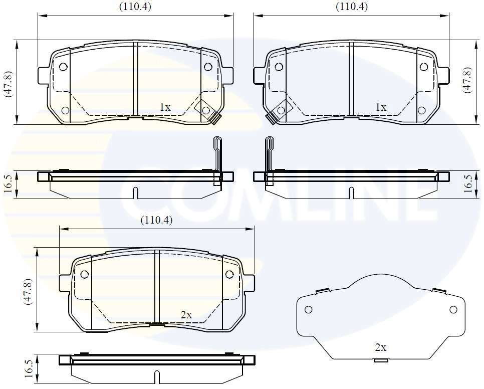 COMLINE fékbetétkészlet, tárcsafék - CBP31675 - TothCarparts