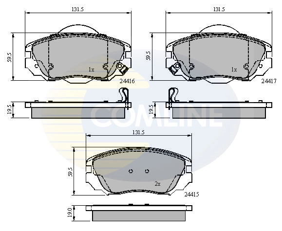 COMLINE fékbetétkészlet, tárcsafék - CBP31679 - TothCarparts