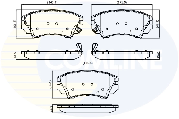 COMLINE fékbetétkészlet, tárcsafék - CBP31680 - TothCarparts
