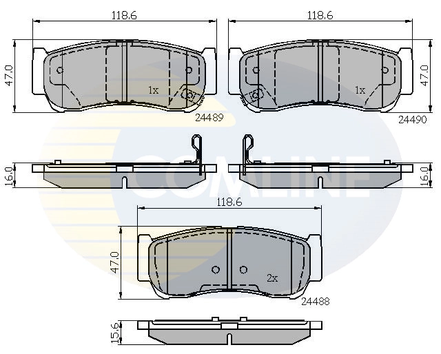 COMLINE fékbetétkészlet, tárcsafék - CBP31714 - TothCarparts