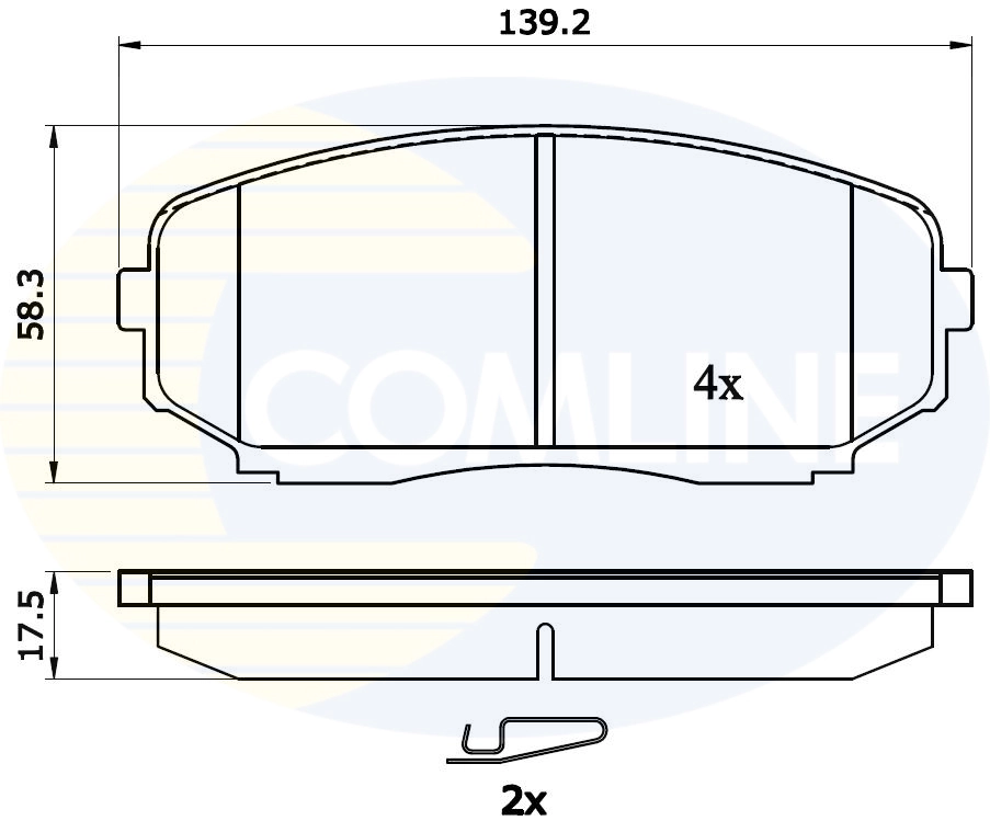 COMLINE fékbetétkészlet, tárcsafék - CBP31724 - TothCarparts