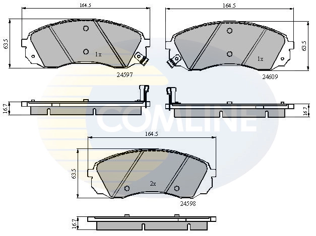COMLINE fékbetétkészlet, tárcsafék - CBP31782 - TothCarparts
