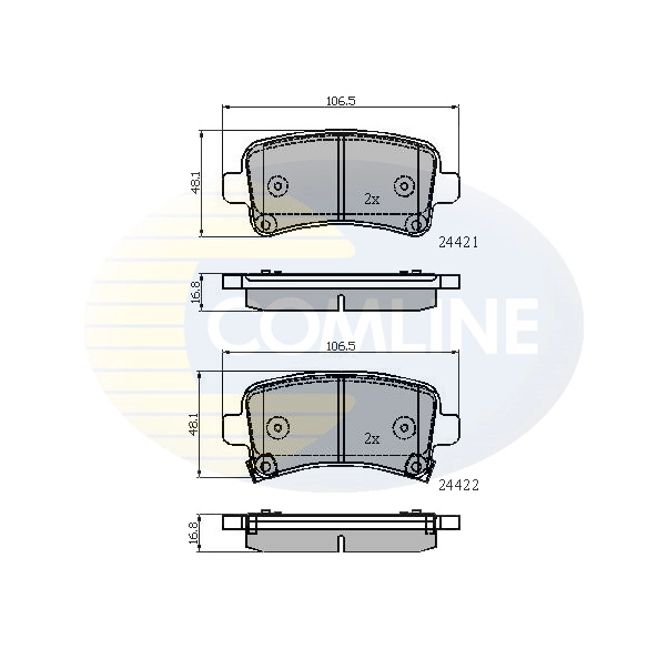 COMLINE fékbetétkészlet, tárcsafék - CBP31795 - TothCarparts