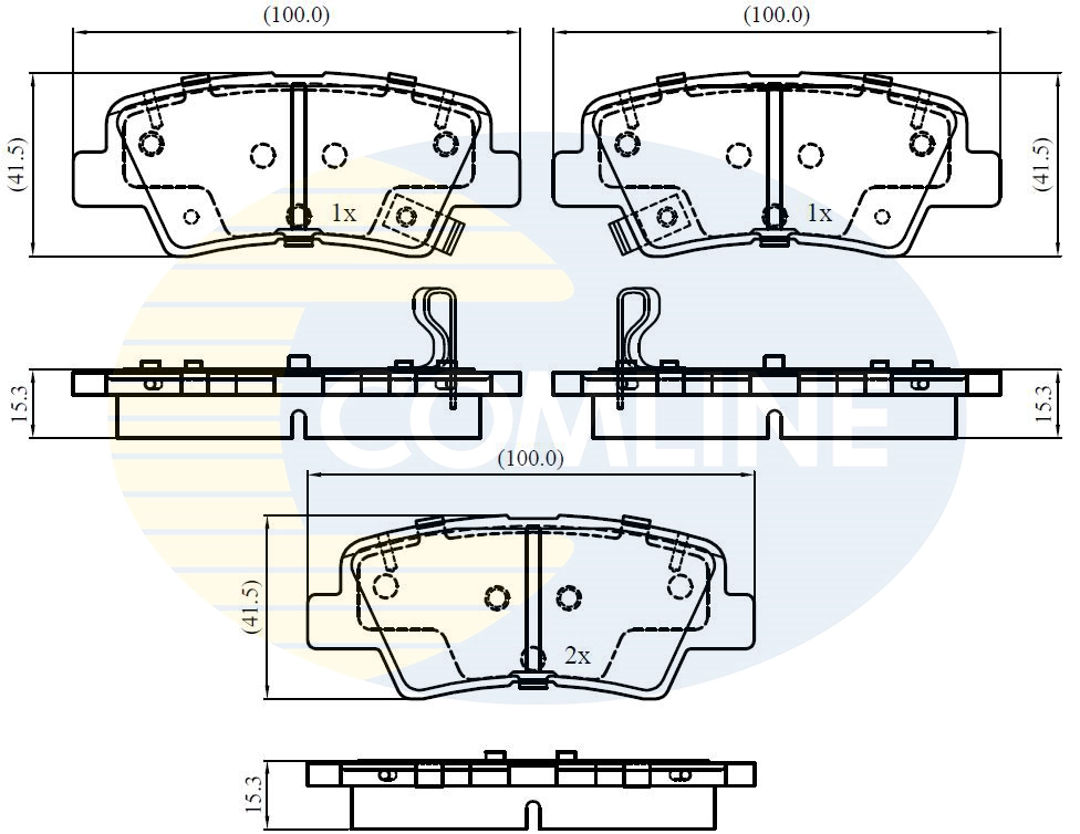 COMLINE fékbetétkészlet, tárcsafék - CBP32161 - TothCarparts