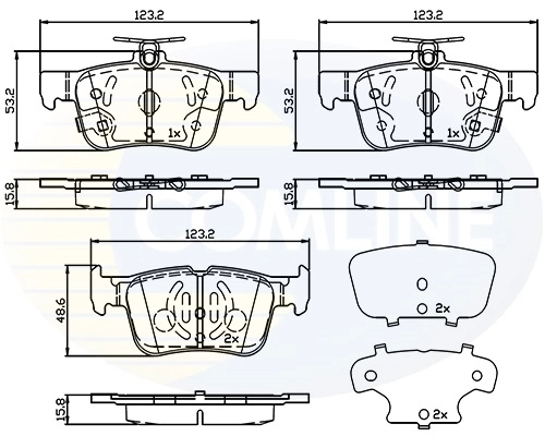 COMLINE fékbetétkészlet, tárcsafék - CBP32243 - TothCarparts