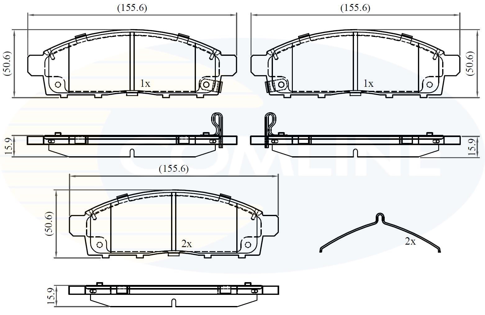 COMLINE fékbetétkészlet, tárcsafék - CBP32378 - TothCarparts