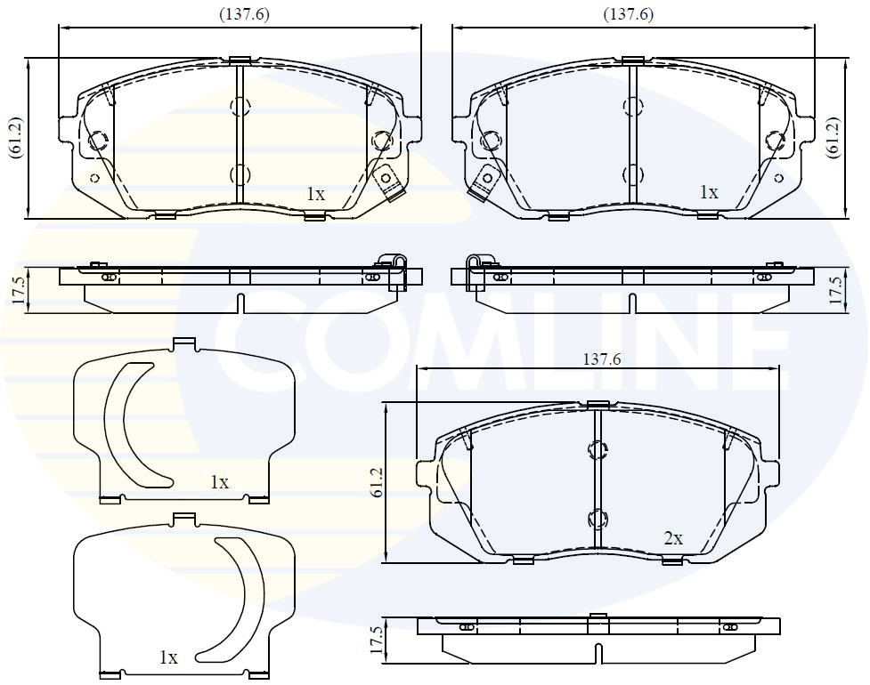COMLINE fékbetétkészlet, tárcsafék - CBP32529 - TothCarparts