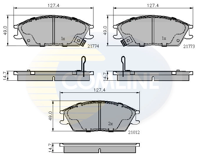 COMLINE fékbetétkészlet, tárcsafék - CBP3253 - TothCarparts