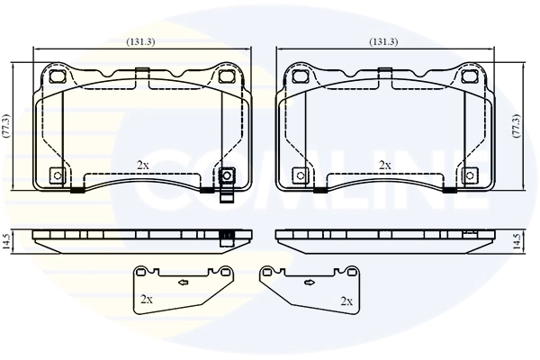 COMLINE fékbetétkészlet, tárcsafék - CBP32859 - TothCarparts