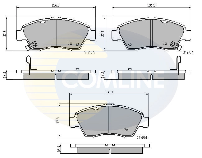 COMLINE fékbetétkészlet, tárcsafék - CBP3555 - TothCarparts