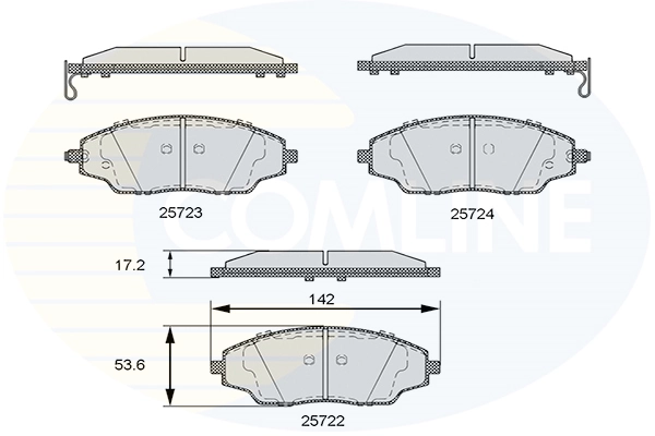 COMLINE fékbetétkészlet, tárcsafék - CBP36083 - TothCarparts