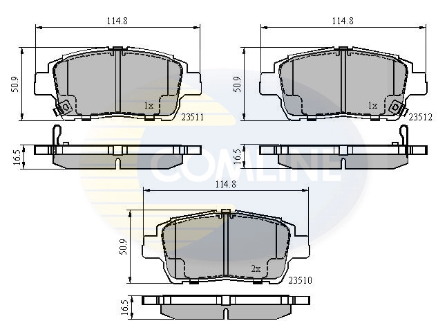 COMLINE fékbetétkészlet, tárcsafék - CBP3901 - TothCarparts