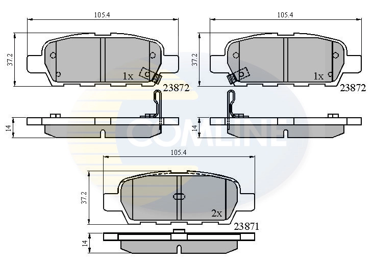 COMLINE fékbetétkészlet, tárcsafék - CBP3912 - TothCarparts