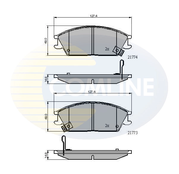 COMLINE fékbetétkészlet, tárcsafék - CBP3922 - TothCarparts