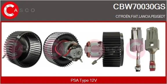 CASCO Utastér-ventilátor - CBW70030GS - TothCarparts
