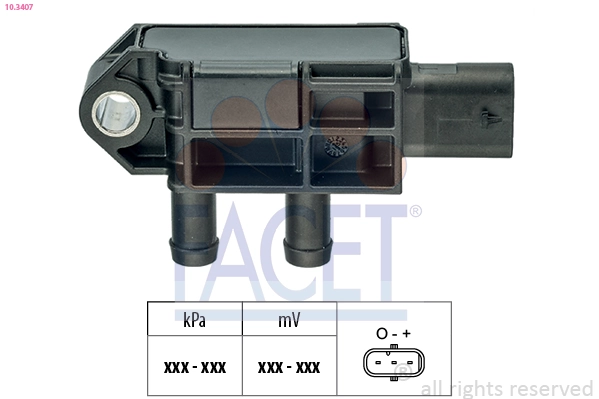 FACET Érzékelő, kipufogógáz-nyomás - 10.3407 - TothCarparts