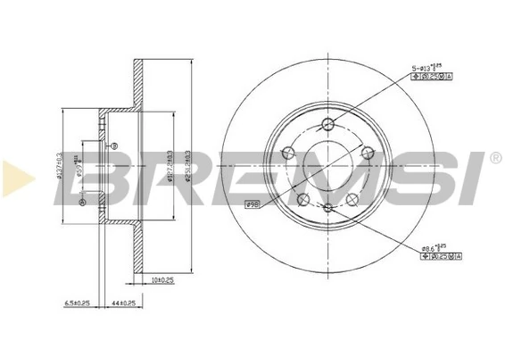 BREMSI féktárcsa - CD6067S - TothCarparts