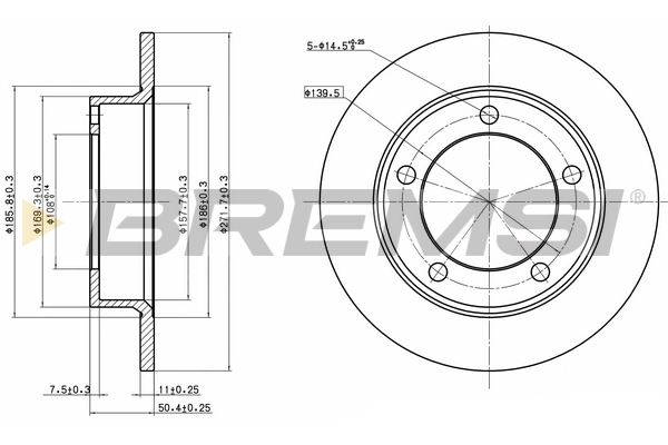 BREMSI féktárcsa - CD6092S - TothCarparts
