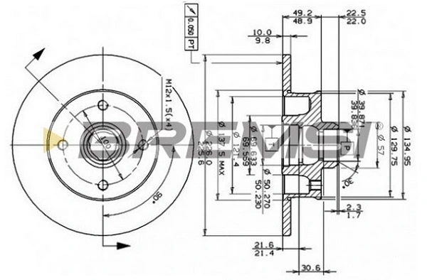 BREMSI féktárcsa - CD6137S - TothCarparts