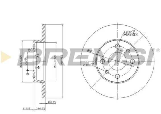 BREMSI féktárcsa - CD6140S - TothCarparts