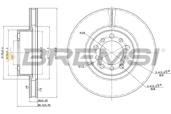 BREMSI féktárcsa - CD6185V - TothCarparts