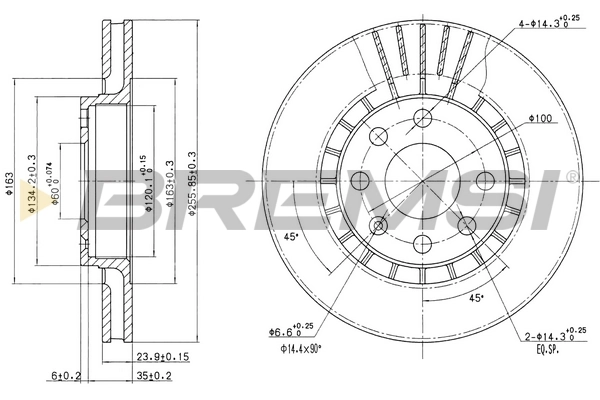 BREMSI féktárcsa - CD6206V - TothCarparts