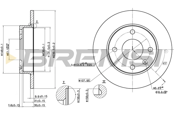 BREMSI féktárcsa - CD6208S - TothCarparts