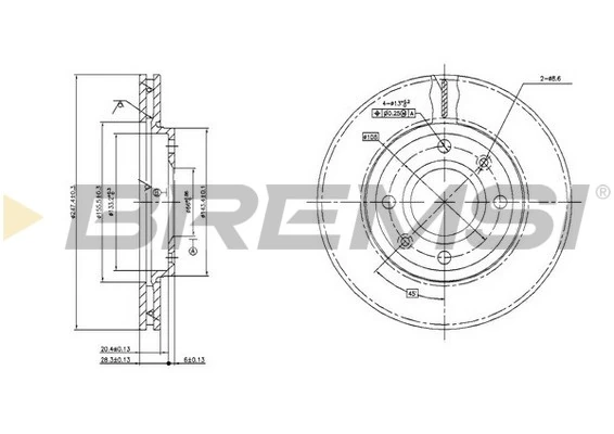 BREMSI féktárcsa - CD6214V - TothCarparts