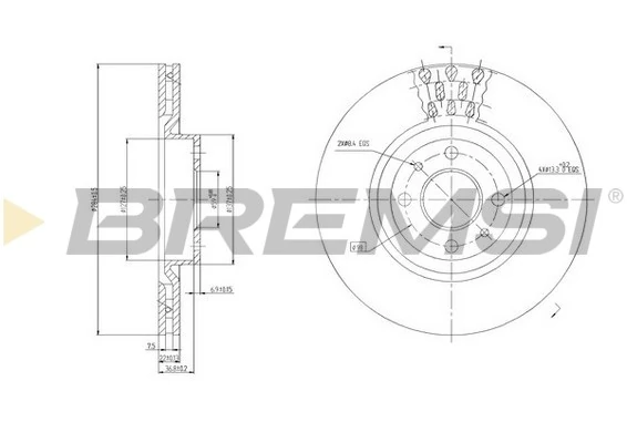 BREMSI féktárcsa - CD6220V - TothCarparts