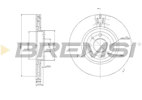 BREMSI féktárcsa - CD6252V - TothCarparts