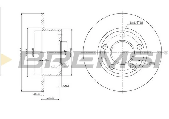 BREMSI féktárcsa - CD6321S - TothCarparts