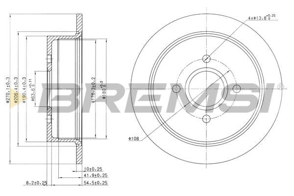 BREMSI féktárcsa - CD6435S - TothCarparts