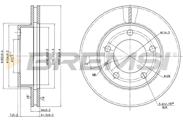 BREMSI féktárcsa - CD6496V - TothCarparts