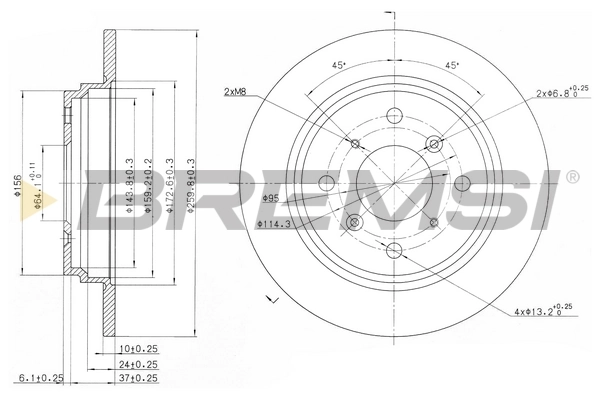 BREMSI féktárcsa - CD6512S - TothCarparts