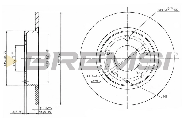 BREMSI féktárcsa - CD6524S - TothCarparts