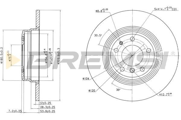 BREMSI féktárcsa - CD6553S - TothCarparts