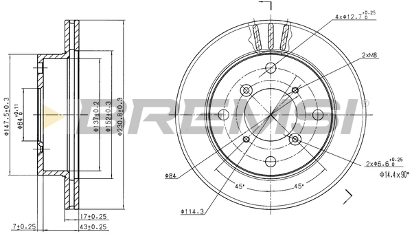 BREMSI féktárcsa - CD6623V - TothCarparts