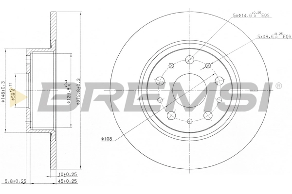 BREMSI féktárcsa - CD6805S - TothCarparts