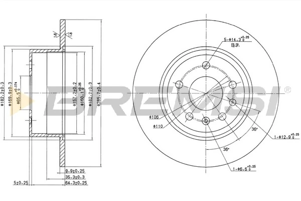 BREMSI féktárcsa - CD6811S - TothCarparts