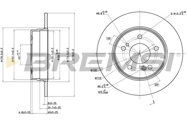 BREMSI féktárcsa - CD6819S - TothCarparts