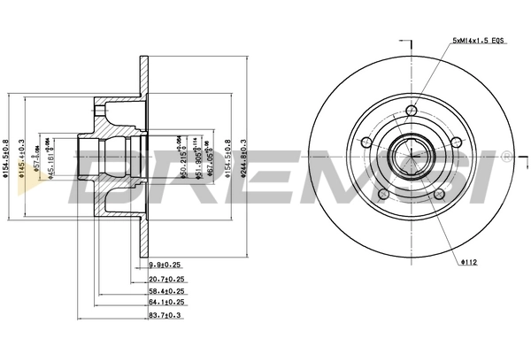 BREMSI féktárcsa - CD6830S - TothCarparts