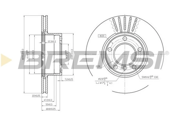 BREMSI féktárcsa - CD6834V - TothCarparts