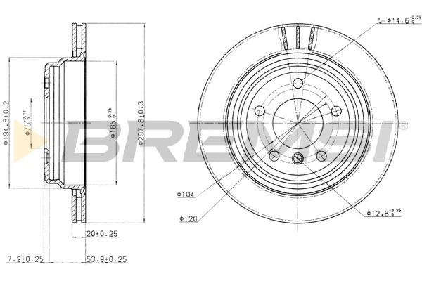 BREMSI féktárcsa - CD6836V - TothCarparts