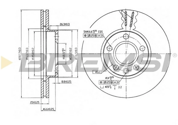 BREMSI féktárcsa - CD6846V - TothCarparts