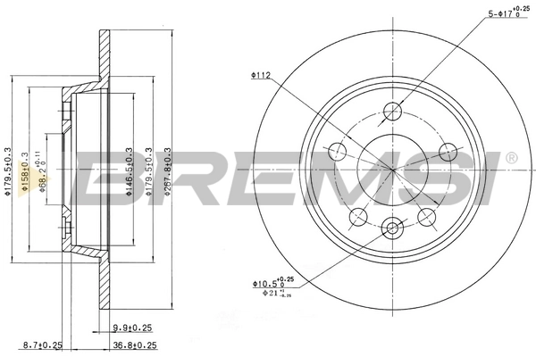 BREMSI féktárcsa - CD6847S - TothCarparts